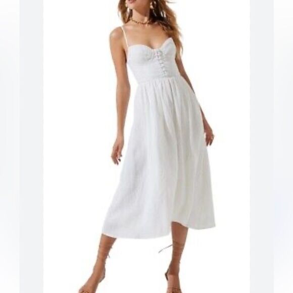 O.P.L White Midi Dress(Size XS) - Picture 1 of 10